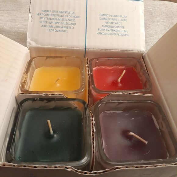 PartyLite P9542 Winter Sampler Jar Candles 4 Pack Winter Spice Spiced Cookies - Picture 4 of 4